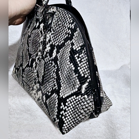Aldo Black and White Snakeskin Crossbody Bag - Picture 6 of 16